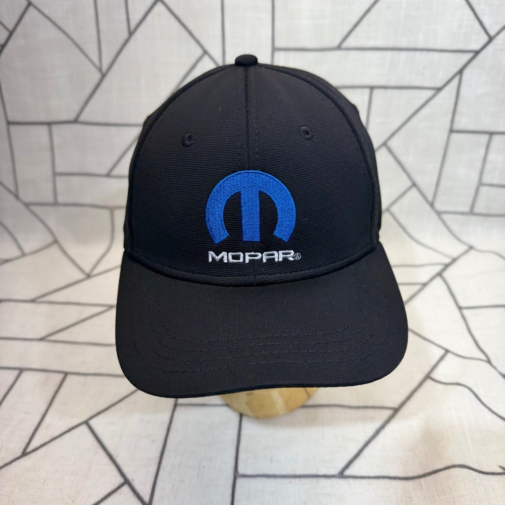 Mopar Baseball Cap Hat OSFA Black Blue Embroidered Logo H3 Headwear Strapback